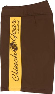 Clinch Gear Brown & Gold Performance Shorts